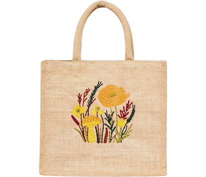 JUTE BAG WITH  HAND WEBBING