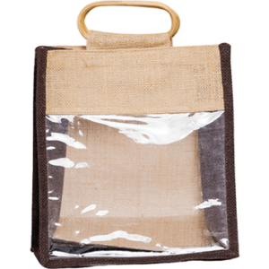 JUTE BAG WITH  CANE HANDEL